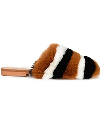 Journee Collection Women's Faux Fur Evelin Mule