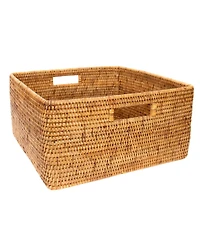 Artifacts Rattan Square Storage Basket with Rounded Corners