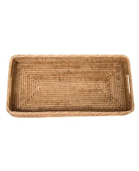 Artifacts Trading Company Rattan Rectangular Tray with Rounded Corners