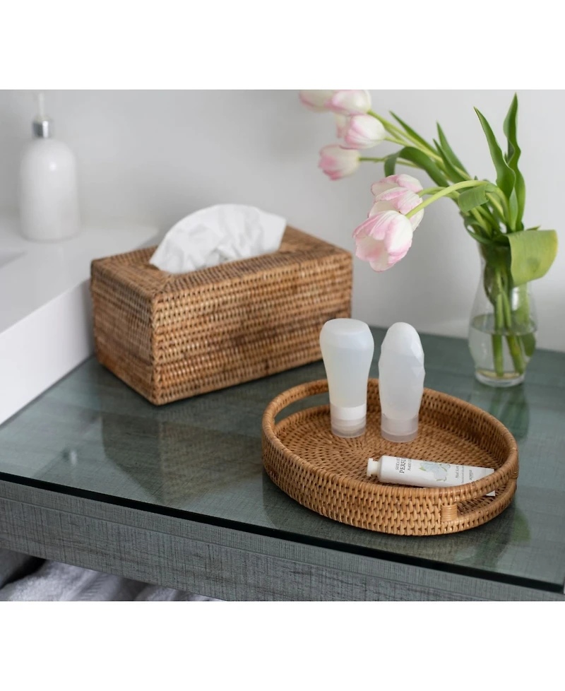 Artifacts Rattan Rectangular Tissue Box Cover