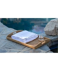 Artifacts Trading Company Artifacts Rattan Rectangular Tray High Handles