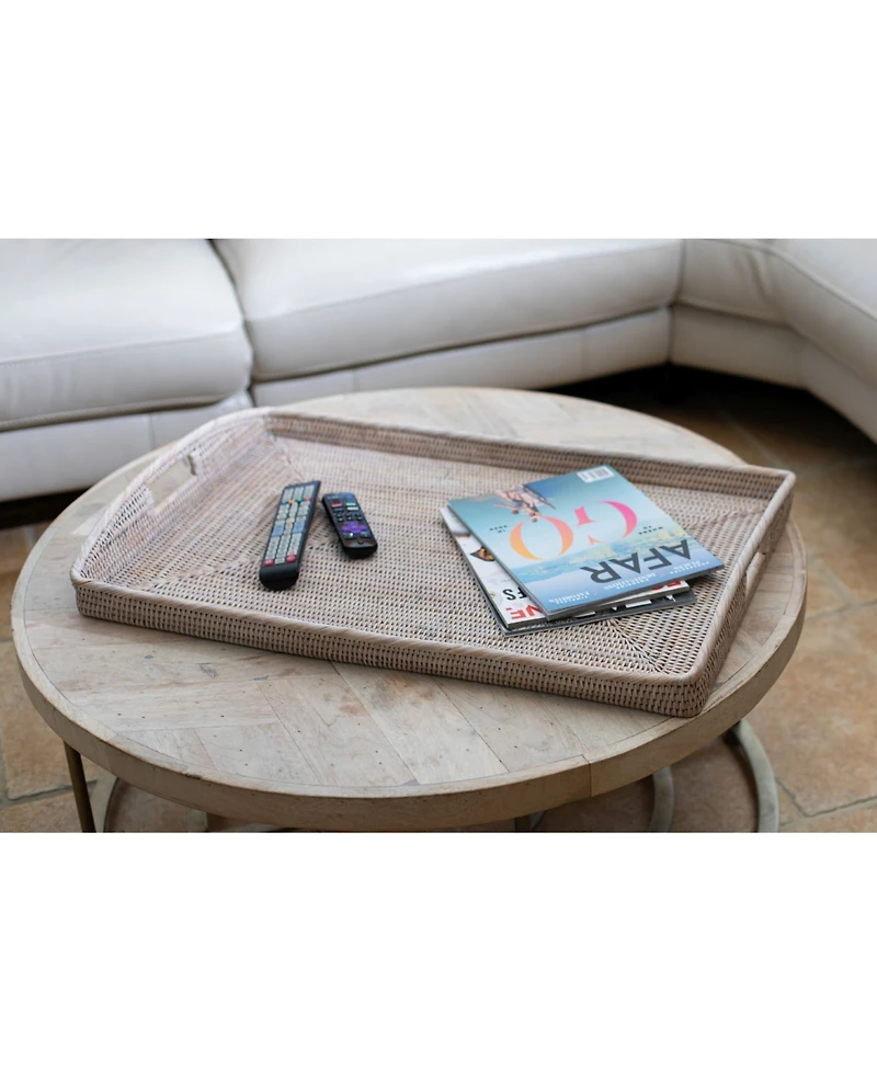 Artifacts Trading Company Artifacts Rattan Rectangular Tray With High Handles