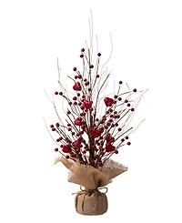 Glitzhome Valentine's Berry Heart Table Tree