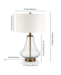 Lagos Table Lamp with Flax Shade