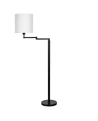 Moby Swing Arm Floor Lamp Round Shade
