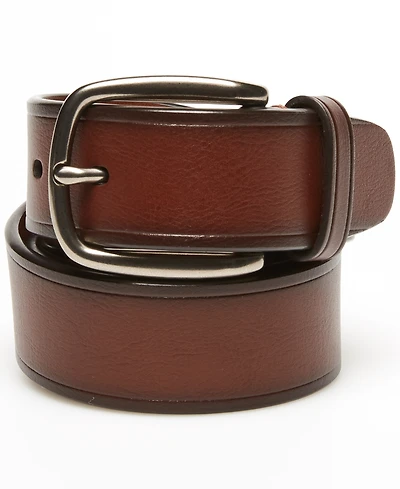 Original Penguin Men's Faux Leather Triple-Stitch Casual Belt