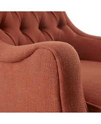 Madison Park Qwen 33.5" High Button Tufted Accent Chair