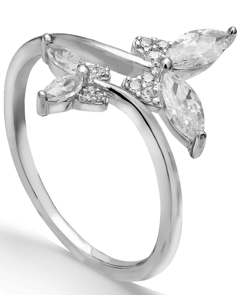 Giani Bernini Cubic Zirconia Butterfly Bypass Ring Sterling Silver, Created for Macy's