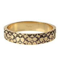 Coach Quilted C Hinged Bangle Bracelet