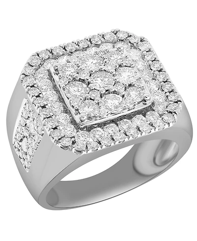 Men's Diamond Cluster Ring (3 ct. t.w.) 10k Yellow, White or Rose Gold