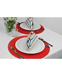 Design Imports Round Polypropylene Woven Placemat, Set of 6