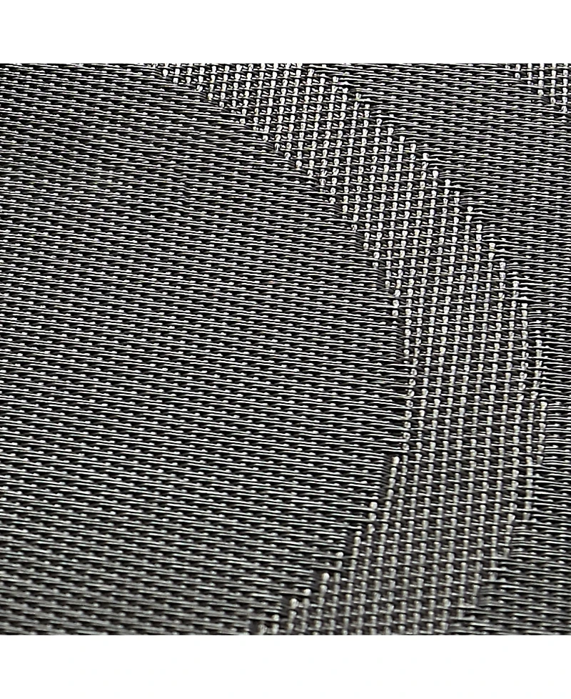 Design Imports Black Round Double frame Placemat, Set of 6
