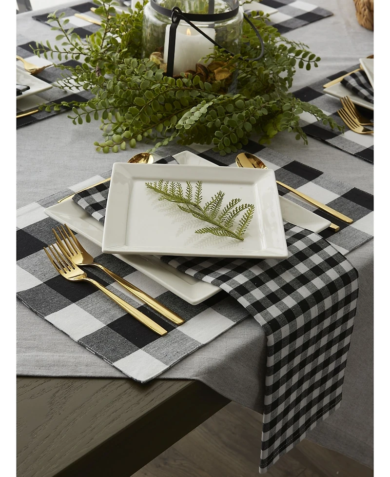 Design Imports Reversible Gingham - Buffalo Check Placemat Set