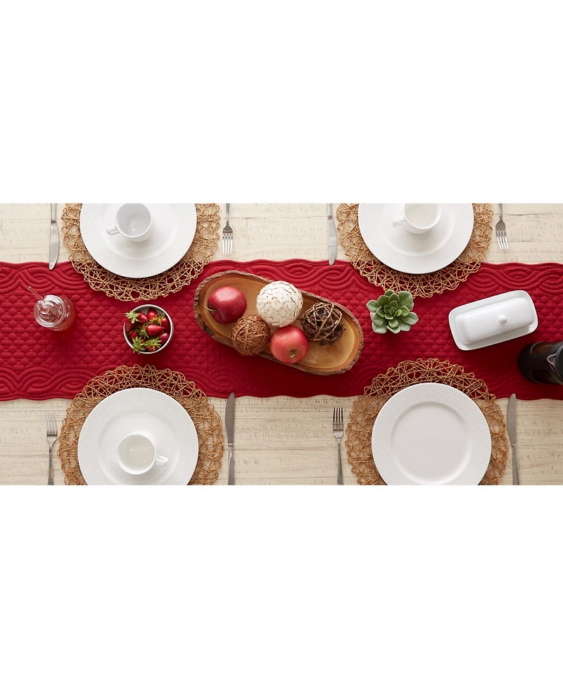 Design Imports Quilted Farmhouse Table Runner