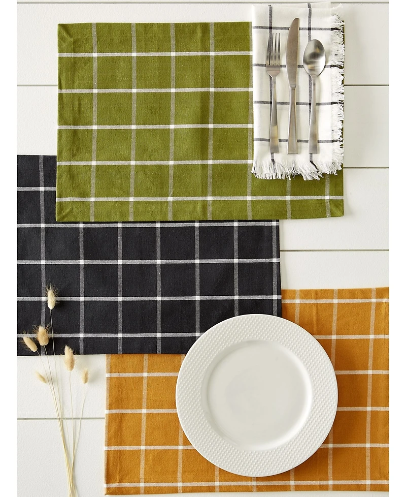 Design Imports Check Placemat, Set of 6