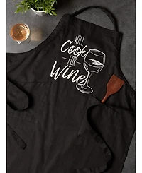 Design Imports Chef Printed Apron, Cook for Wine, 1 Piece