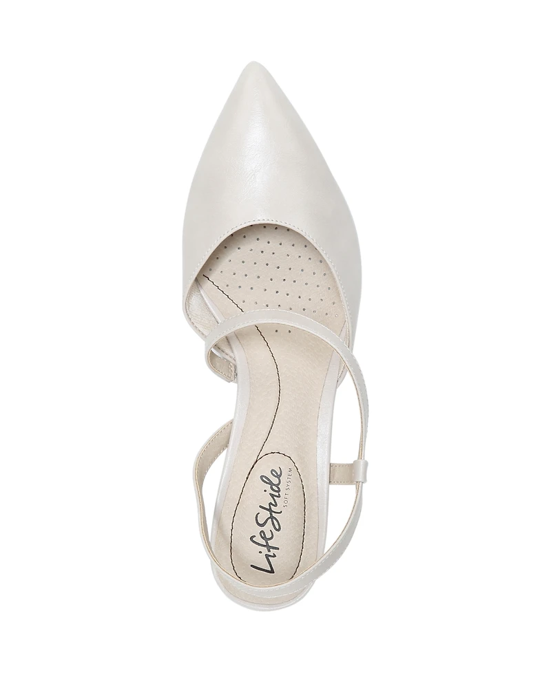 LifeStride Women's Minimalist Pointed Toe Slingback Pumps
