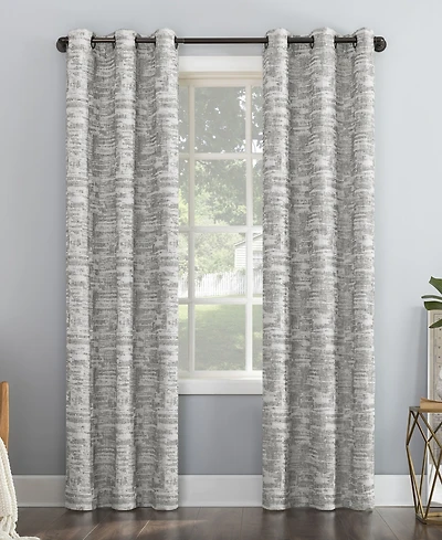 Parrish Distressed Grid Thermal Extreme 100% Blackout Grommet Curtain Panel