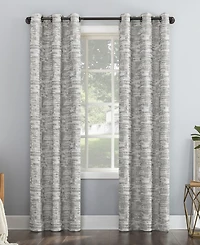 Parrish Distressed Grid Thermal Extreme 100% Blackout Grommet Curtain Panel