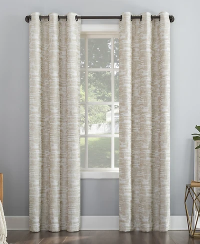 Parrish Distressed Grid Thermal Extreme 100% Blackout Grommet Curtain Panel