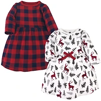 Hudson Baby Toddler Girls Hudson Cotton Dresses, Be Mine Valentine 2pck