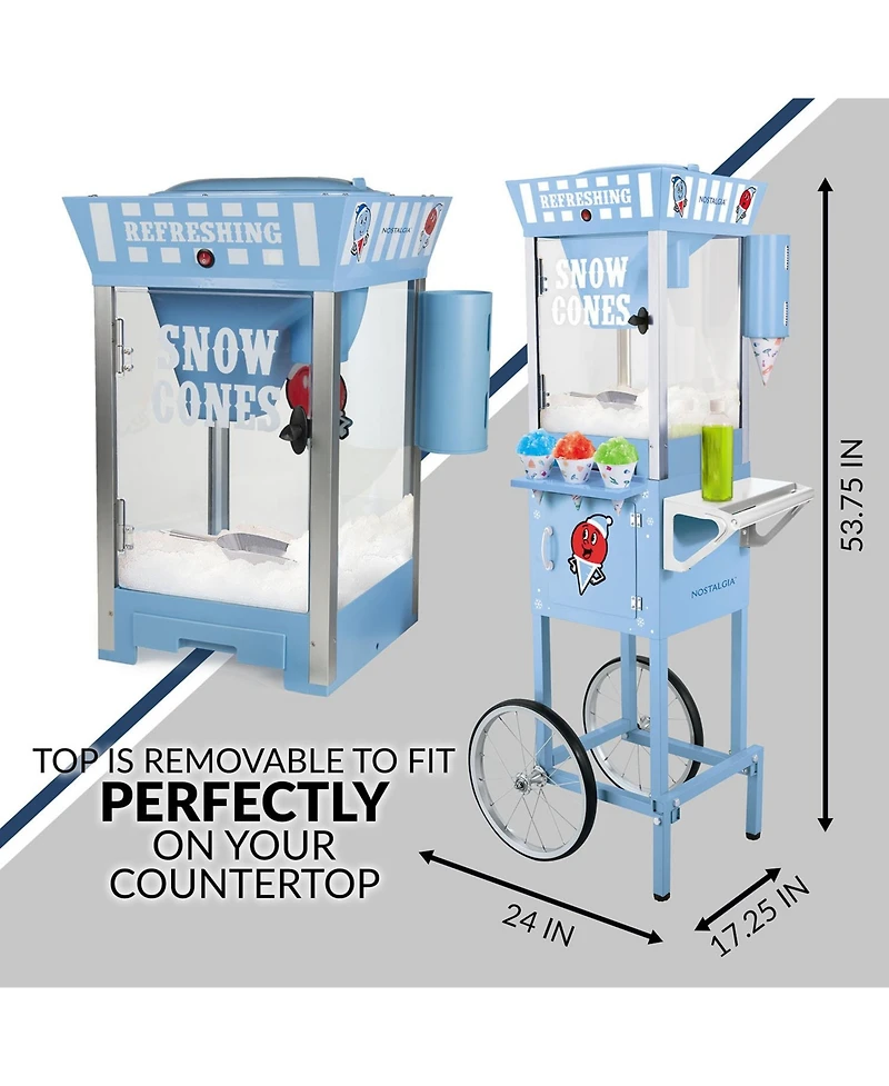 Nostalgia SCC200 Snow Cone Cart - 54 Inches Tall