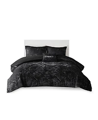 Intelligent Design Felicia Velvet 4-Piece Duvet Cover Set, Full/Queen