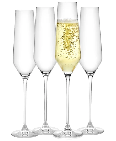JoyJolt Layla Champagne Glasses, Set of 4