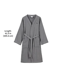 Lacoste Home Logo Patch 100% Cotton Pique Bath Robe