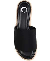 Journee Collection Women's Rosey Espadrille Platform Wedge Sandals
