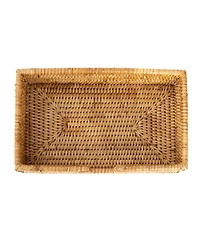 Artifacts Rattan Rectangular Guest Towel Napkin Holder with Cutout