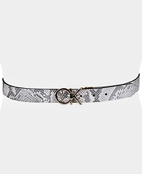 Calvin Klein Women's Reversible Monogram Buckle Belt