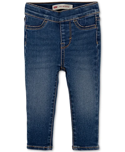 Baby Girls Pull On Denim Jeggings