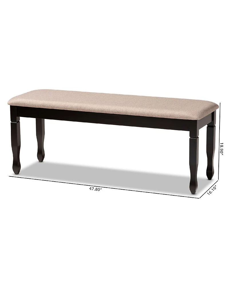Corey Modern and Contemporary Fabric Upholstered Dining Bench
