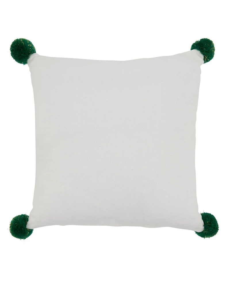 Saro Lifestyle Merry Christmas Design Decorative Pillow, 12" x 12"