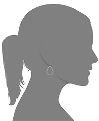 14k Gold Vermeil Earrings, Teardrop Dangle Earrings (Also Sterling Silver)