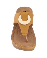 Gc Shoes Women's Genelle Thong Wedge Sandals