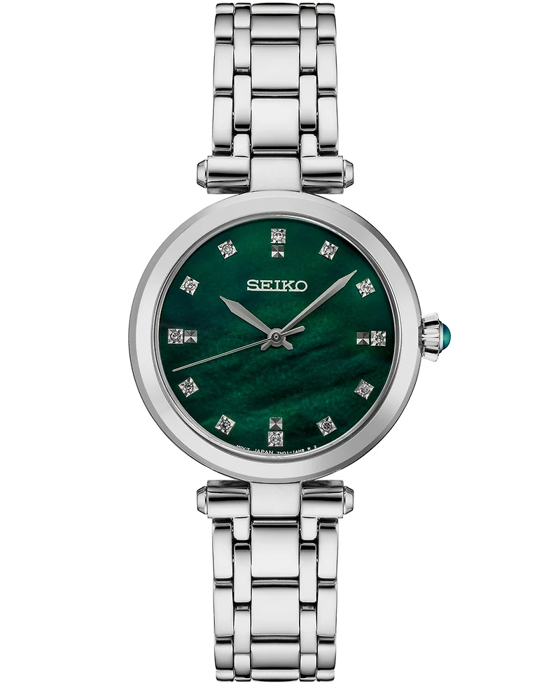 Seiko Women's Diamond (1/8 ct. t.w.) Stainless Steel Bracelet Watch 30mm