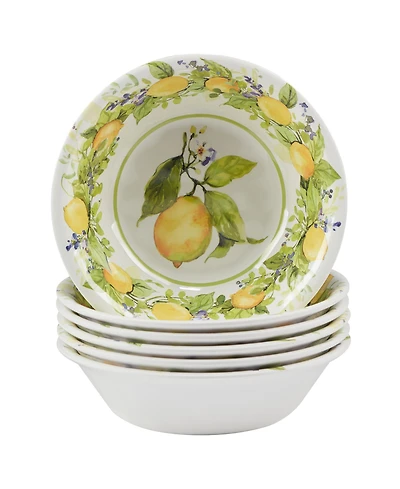 Certified Lemon Zest 6 Piece Melamine All Purpose Bowl