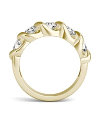 Moissanite Bypass Band 1-1/6 ct. t.w. Diamond Equivalent 14k White or Yellow Gold