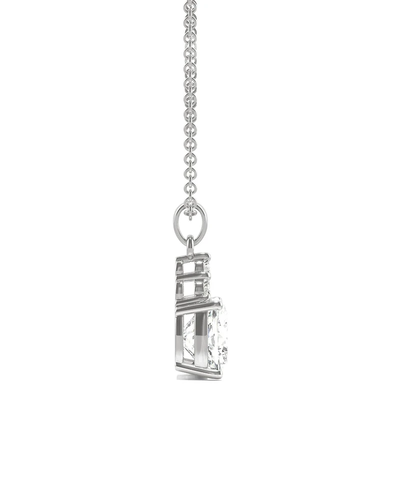 Moissanite Cushion Pendant 1-3/4 ct. t.w. Diamond Equivalent in 14k White Gold