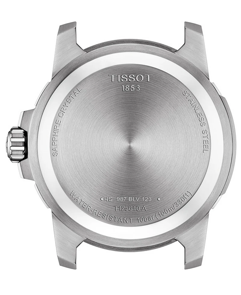 Tissot Men's Swiss Supersport Brown Leather Strap Watch 44mm