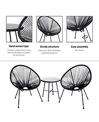 Sassio 3 Piece Conversation Patio Set