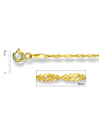 18" Singapore Chain Necklace (1-1/2mm) in 14k Gold