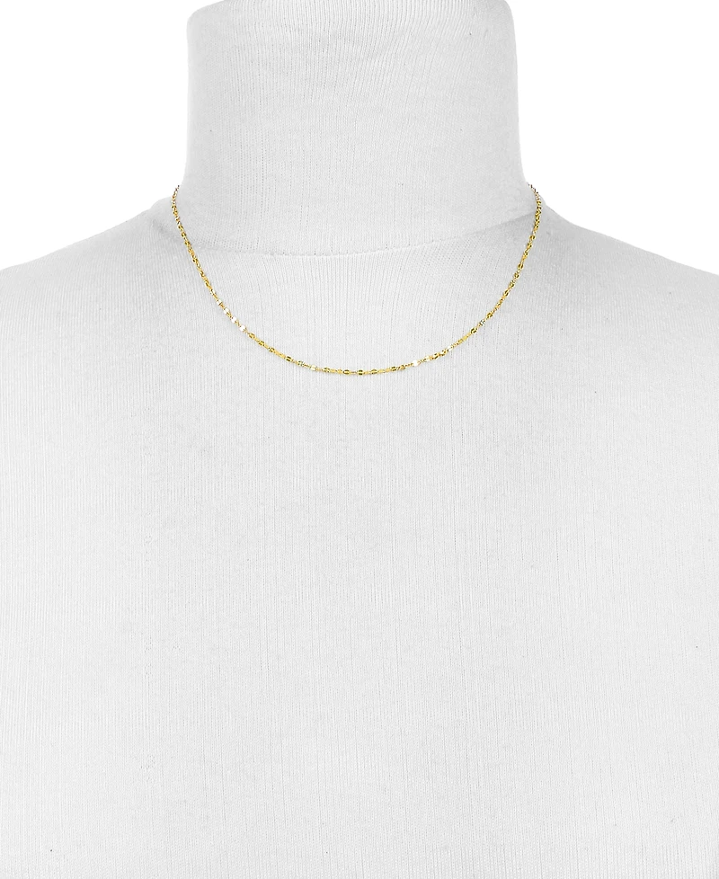 16" Mirror Link Chain (1-1/2mm) in 14K Yellow Gold