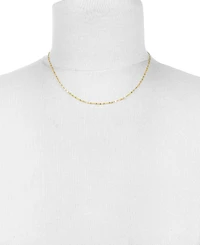 16" Mirror Link Chain (1-1/2mm) in 14K Yellow Gold