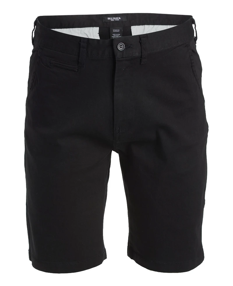 Galaxy By Harvic Men's 5-Pocket Flat-Front Slim-Fit Stretch Chino Shorts