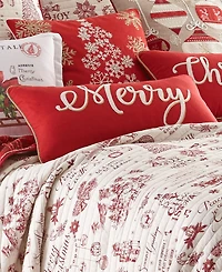 Levtex Yuletide Merry & Christmas Decorative Pillow, 12" x 24"