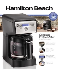 Hamilton Beach 12-Cup Compact Programmable Coffee Maker
