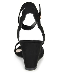 Journee Collection Women's Loucia Wedge Sandals
